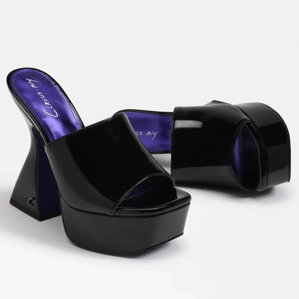 $79 NWT (7.5 & 8.5) SAM EDELMAN Black Platforms - Picture 1 of 6